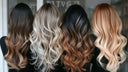 Multiple shades of balayage and highlights. 