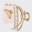 Kitsch Open Shape Claw Clip Gold